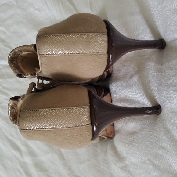 Cole Haan fur Oxford heeled bootie - Picture 4 of 6